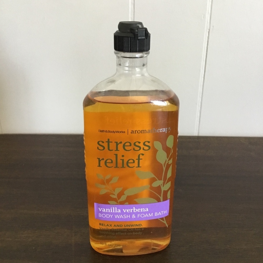 Bath & Body Works Stress Relief Vanilla Verbena Body Wash 10 oz DISCONTINUED